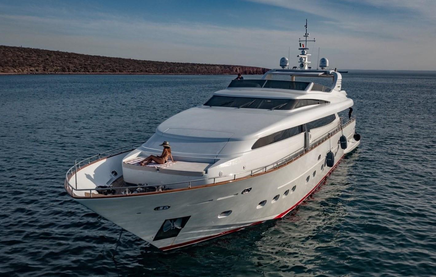 a person on a boat aboard CANADOS FLYBRIDGE FAST Yacht for Sale