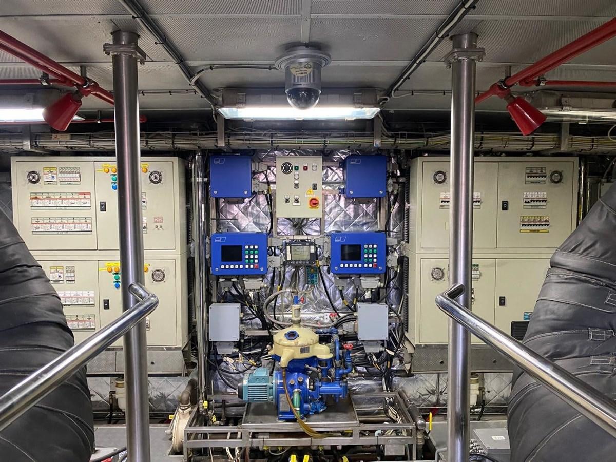a room with machinery and equipment aboard CANADOS FLYBRIDGE FAST Yacht for Sale