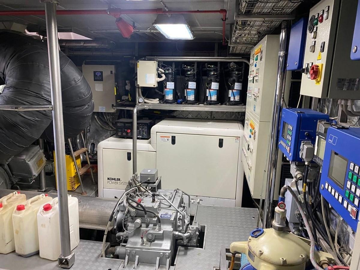 a room with machines and equipment aboard CANADOS FLYBRIDGE FAST Yacht for Sale