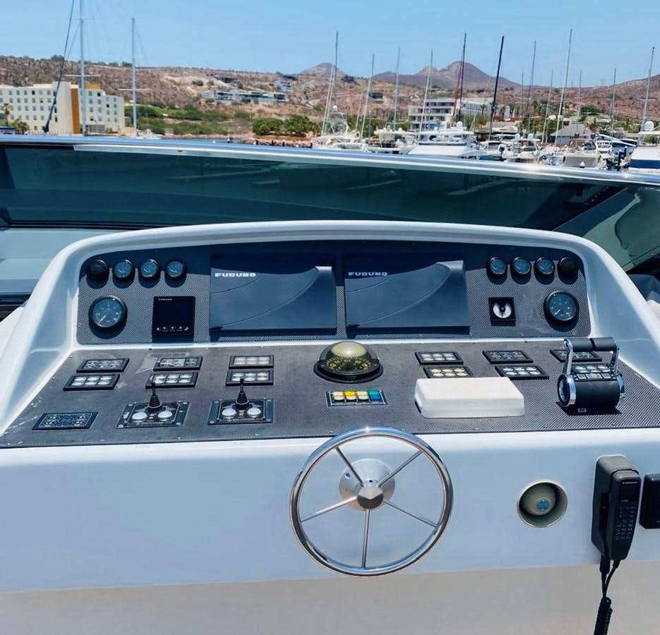 the inside of a car aboard CANADOS FLYBRIDGE FAST Yacht for Sale