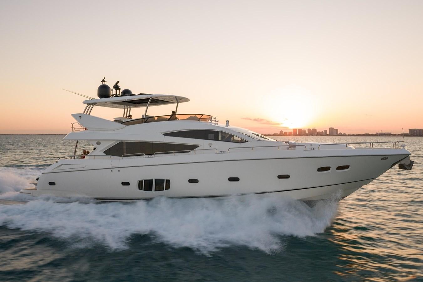 a yacht on the water aboard SUNSEEKER 88  Yacht for Sale