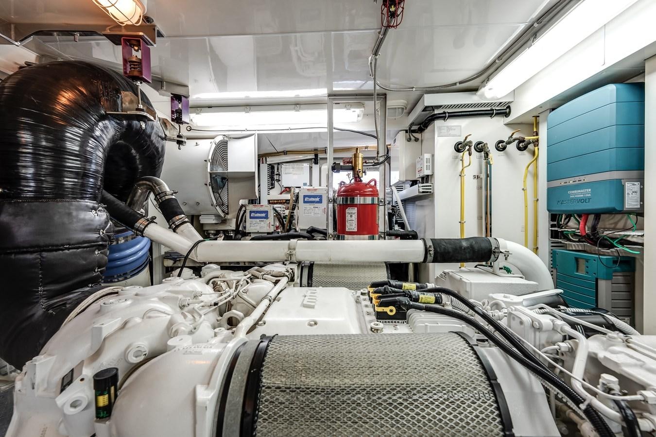 a room with machinery aboard UNCORKED Yacht for Sale