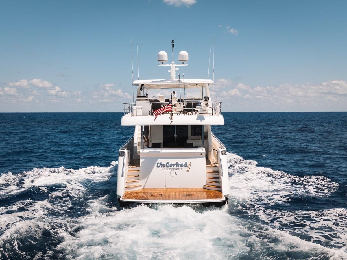 a boat in the water aboard UNCORKED Yacht for Sale
