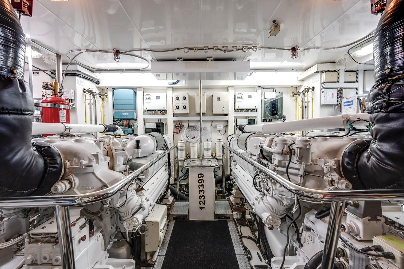 a room with many machines aboard UNCORKED Yacht for Sale