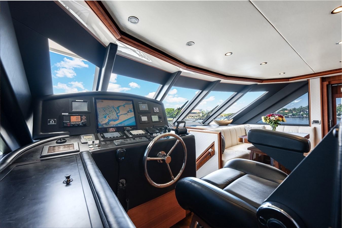 inside of a car aboard UNCORKED Yacht for Sale