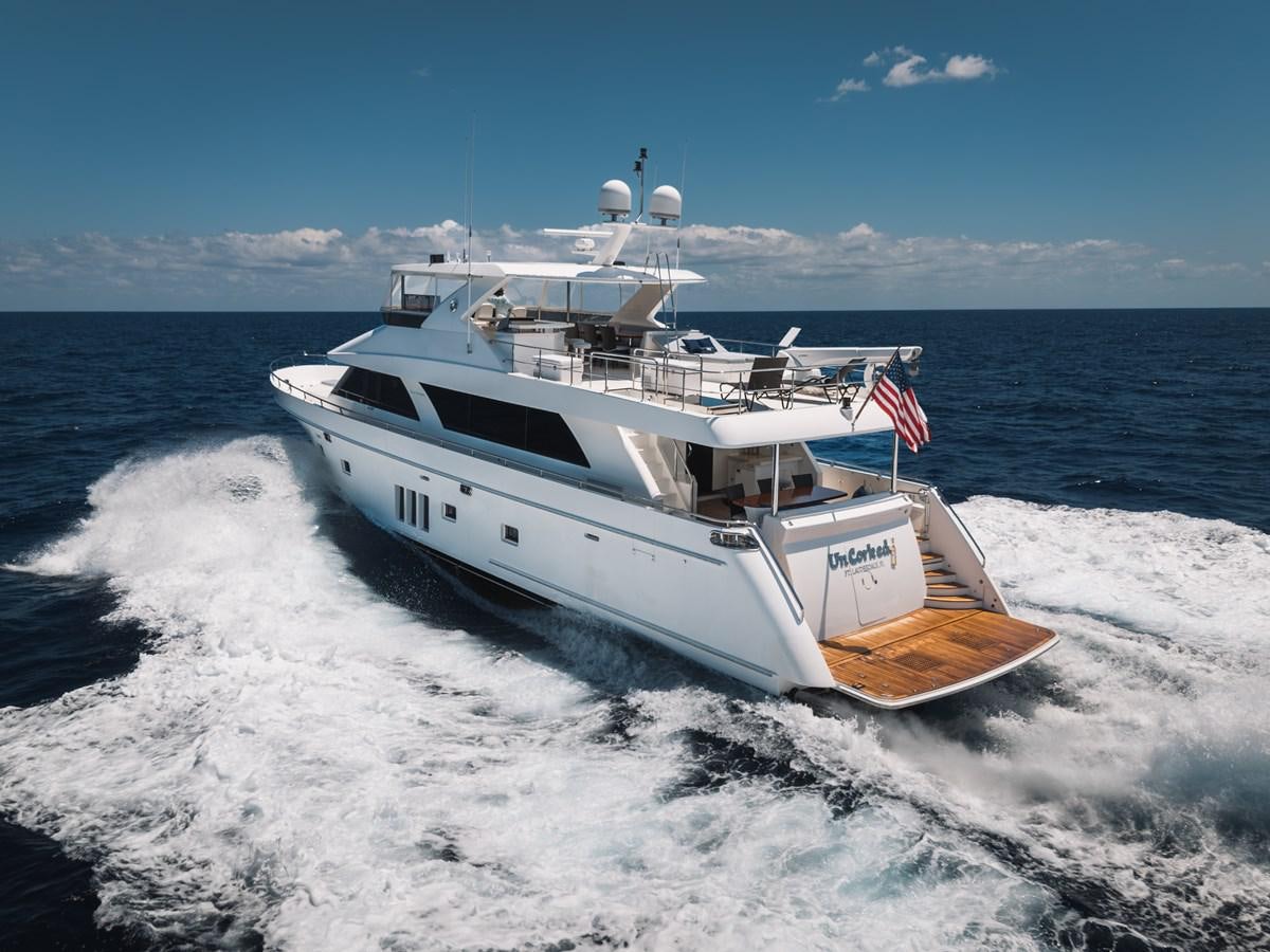 a boat on the water aboard UNCORKED Yacht for Sale