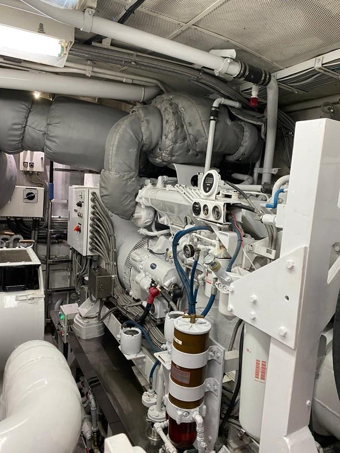 a large machine with pipes aboard BUCKPASSER Yacht for Sale