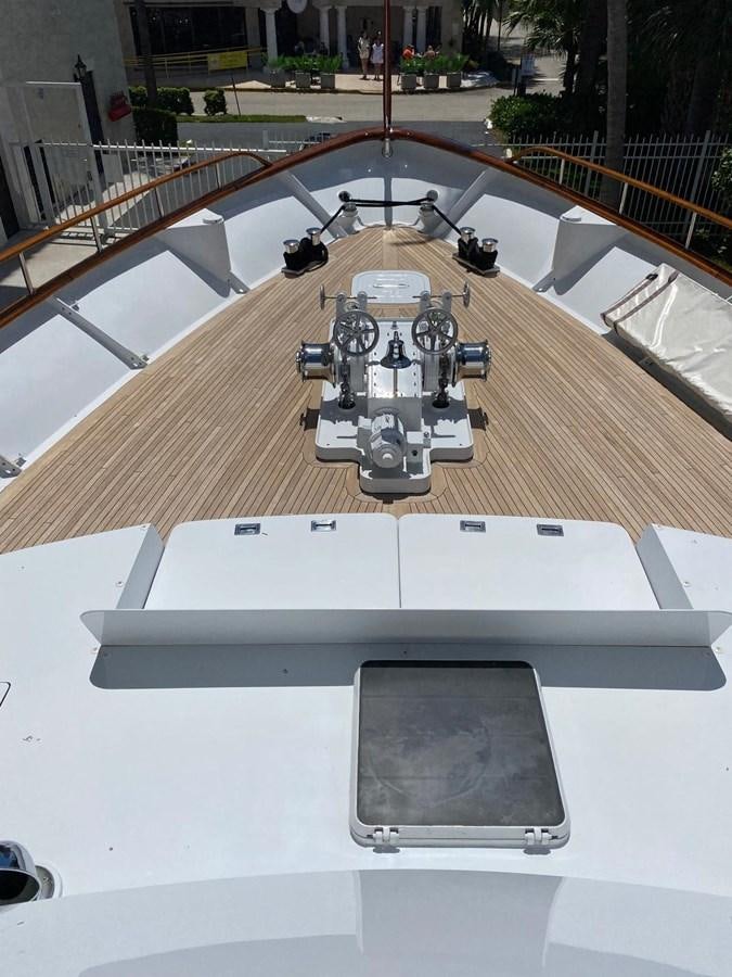 a large metal object on a white surface aboard BUCKPASSER Yacht for Sale