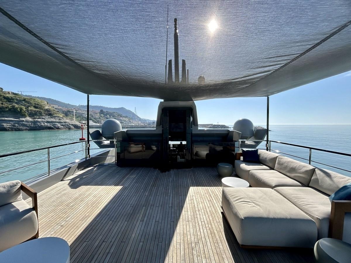 a boat on a deck aboard SHERPA 80 Yacht for Sale