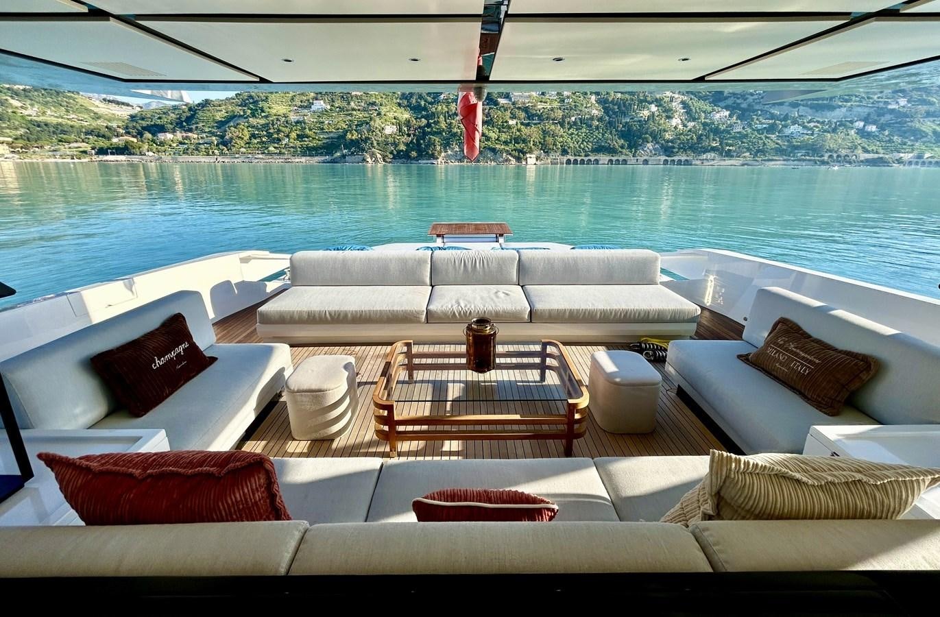 a boat on a deck aboard SHERPA 80 Yacht for Sale