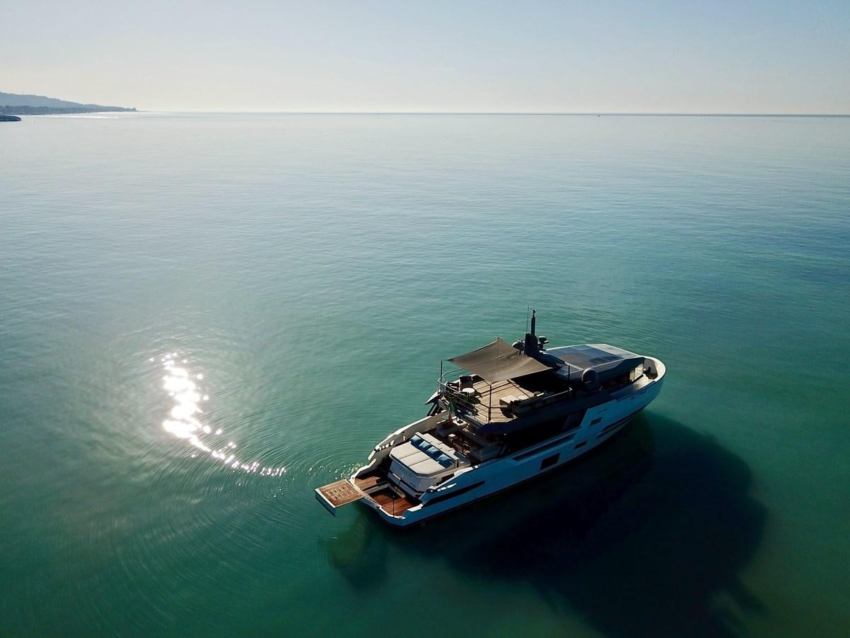 a boat in the water aboard SHERPA 80 Yacht for Sale