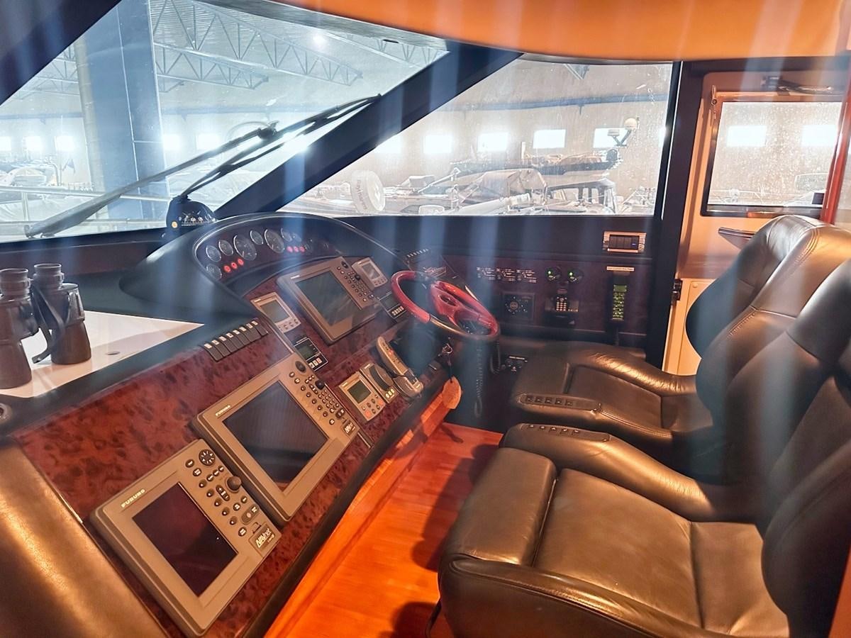 a room with a large screen aboard WET ASSET Yacht for Sale