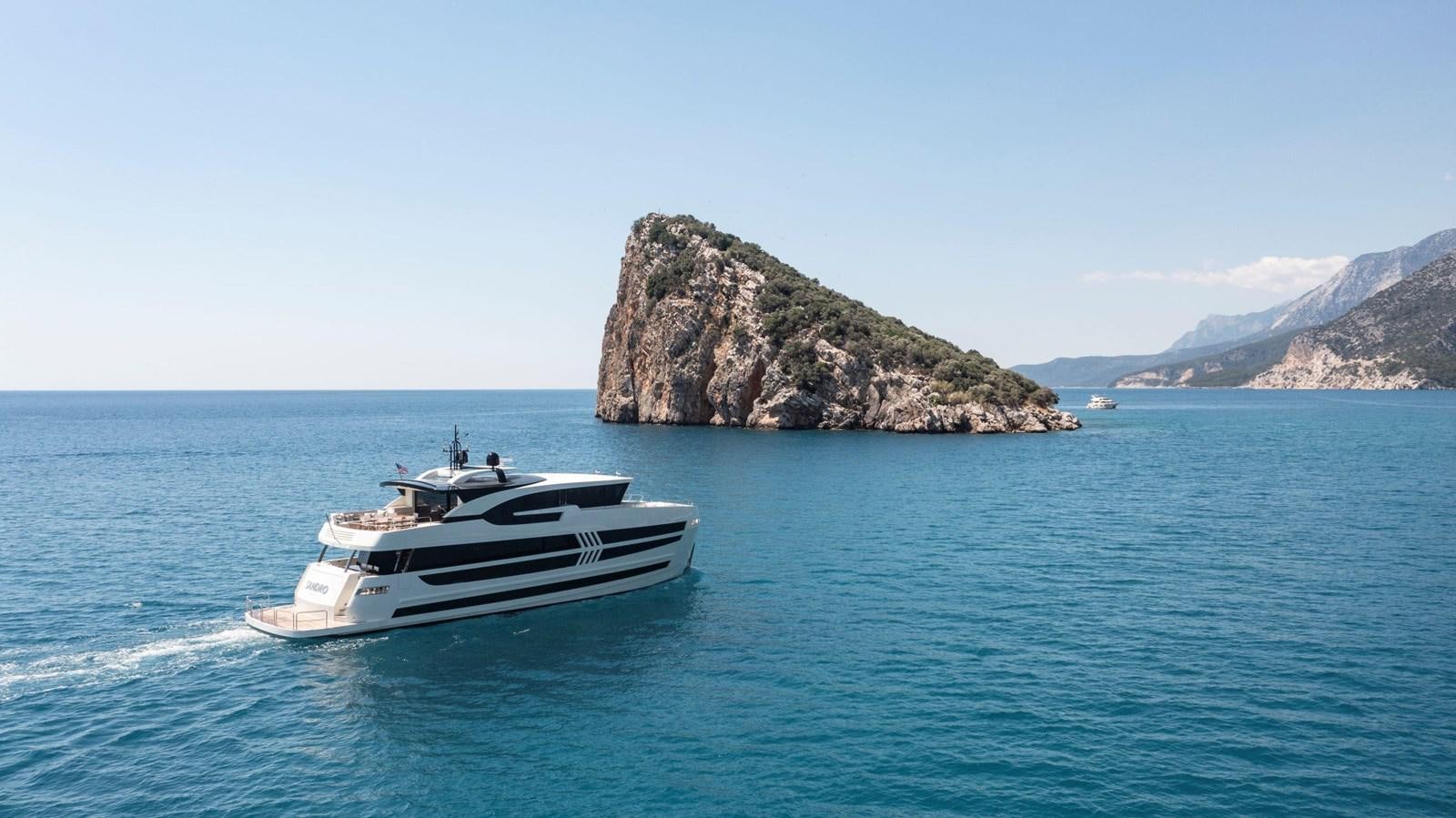 a boat sailing in the sea aboard SANDRO Yacht for Sale