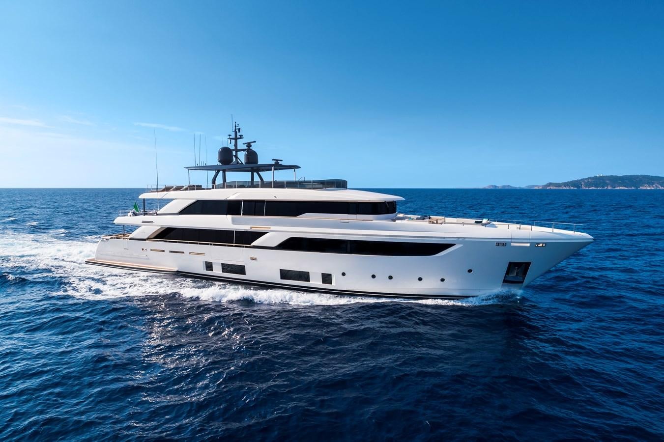 a white yacht on the water aboard CUSTOM LINE NAVETTA 42/11 Yacht for Sale