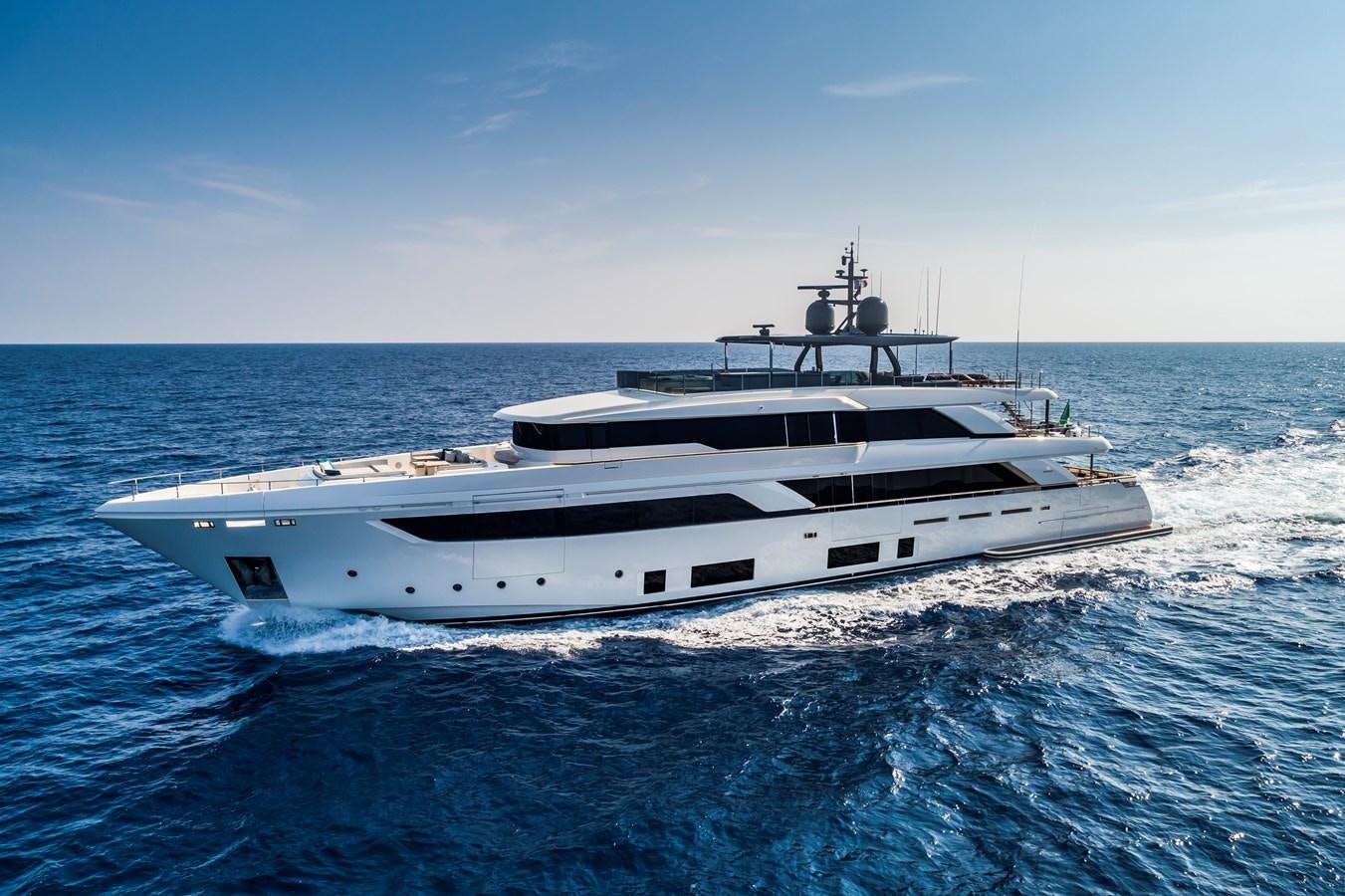 a white yacht in the water aboard CUSTOM LINE NAVETTA 42/11 Yacht for Sale
