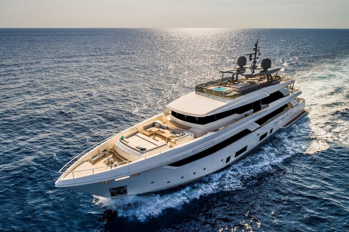 a boat in the water aboard CUSTOM LINE NAVETTA 42/11 Yacht for Sale
