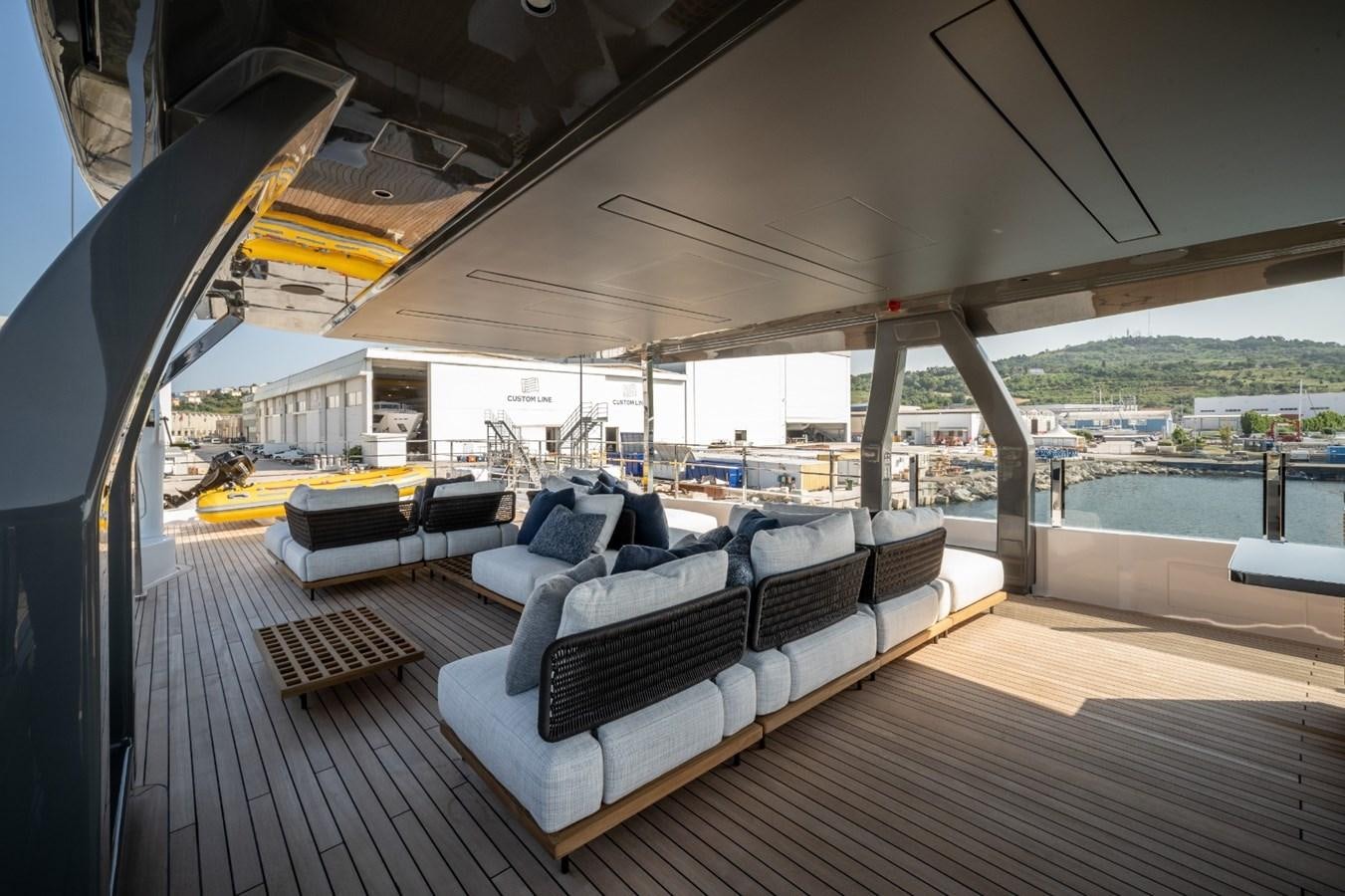 a boat on the water aboard CUSTOM LINE NAVETTA 42/11 Yacht for Sale