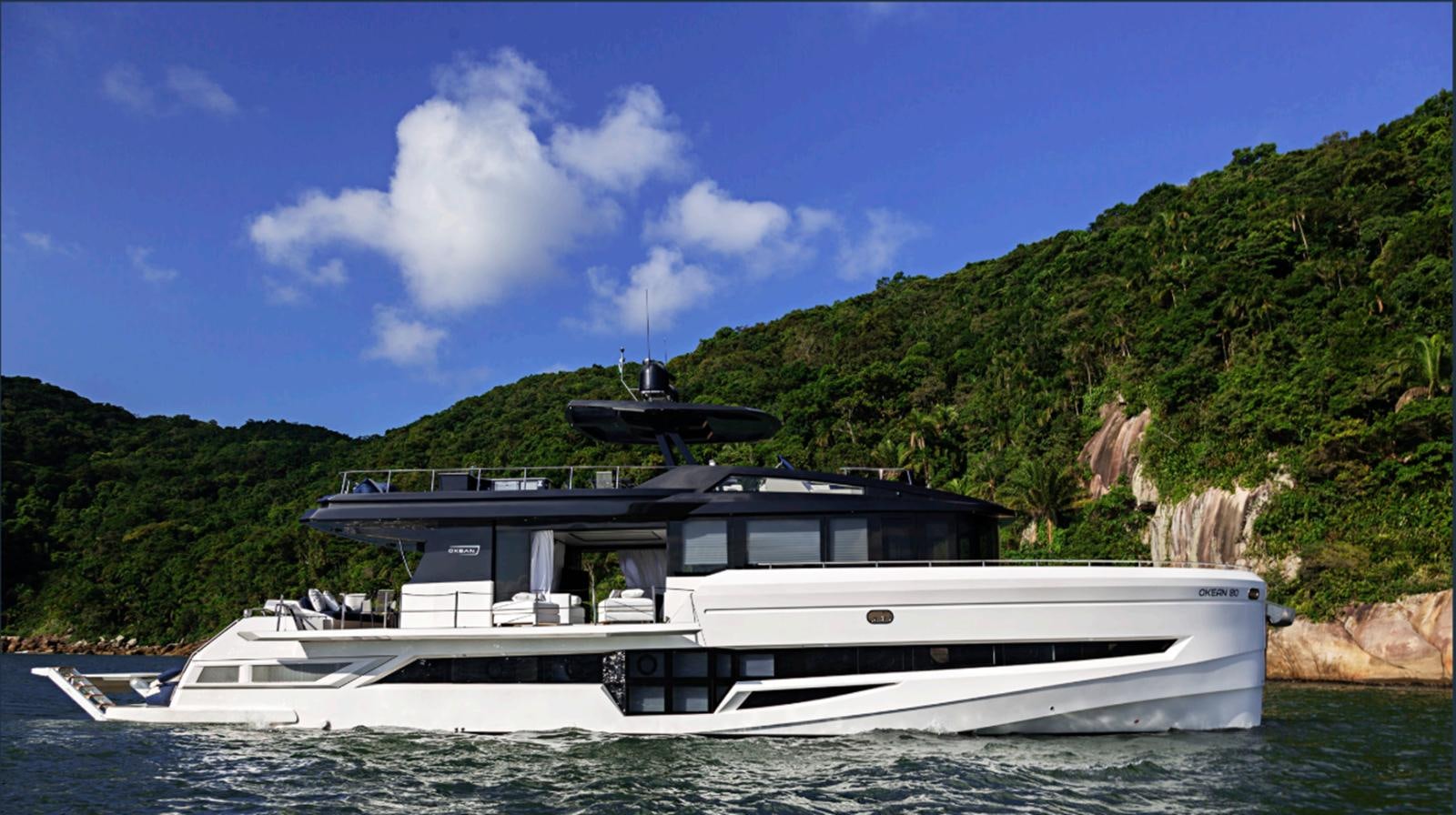 a boat on the water aboard OKEAN 80/01 Yacht for Sale