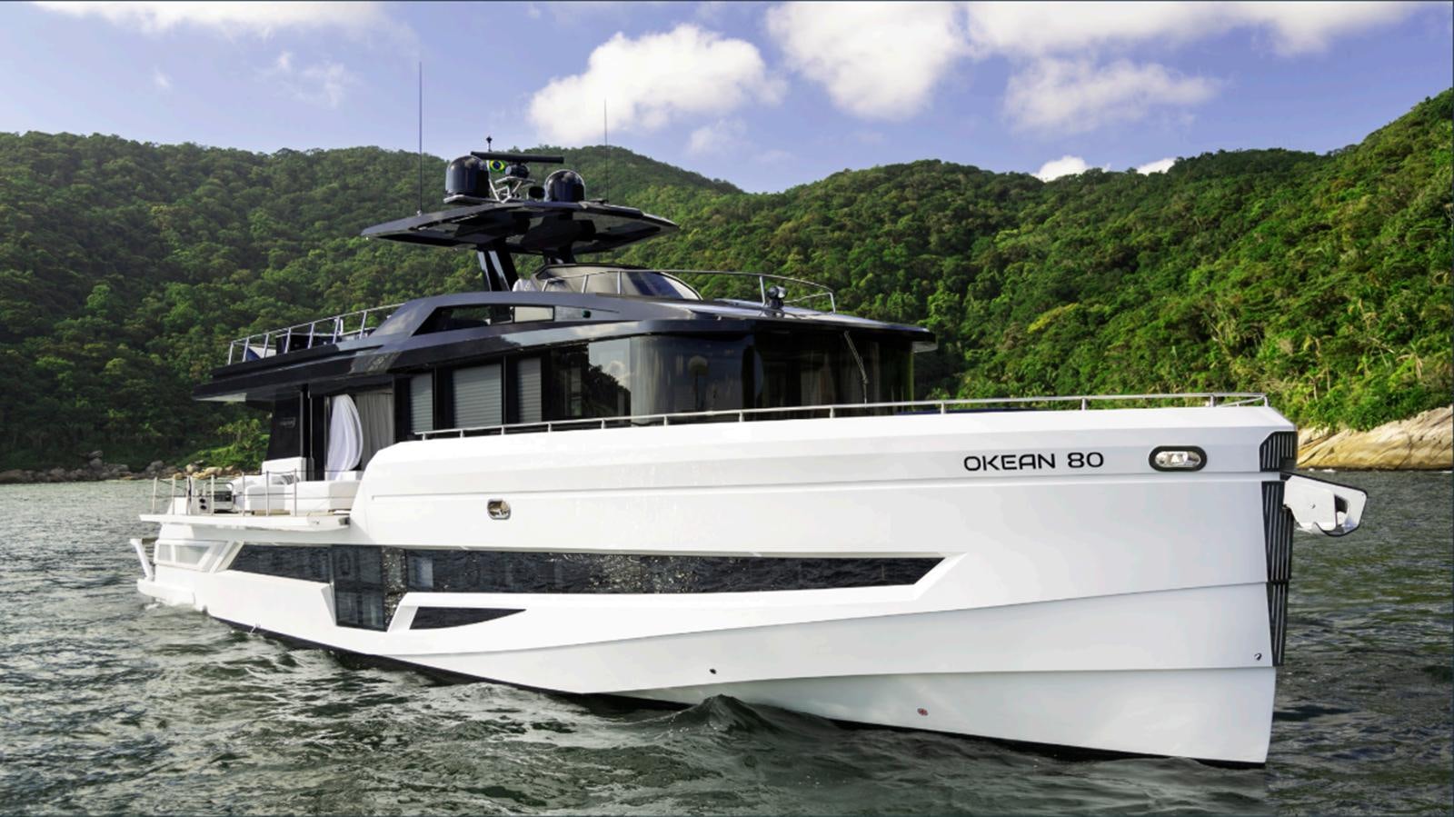 a boat on the water aboard OKEAN 80/01 Yacht for Sale