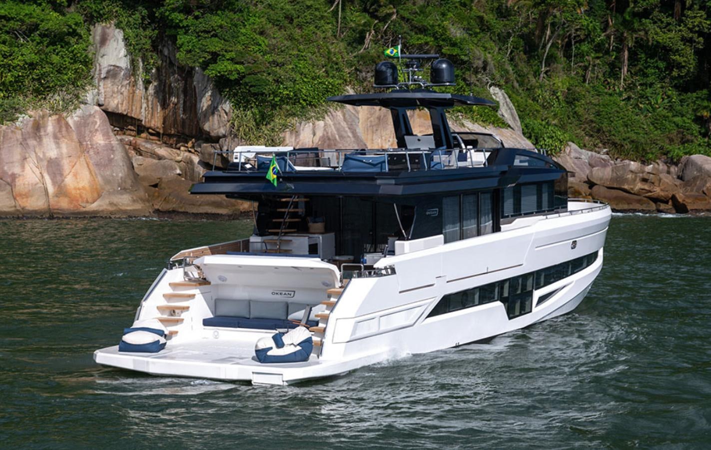 a boat on the water aboard OKEAN 80/01 Yacht for Sale