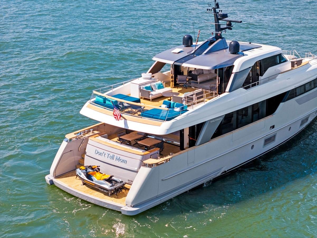 a boat on the water aboard DON'T TELL MOM Yacht for Sale