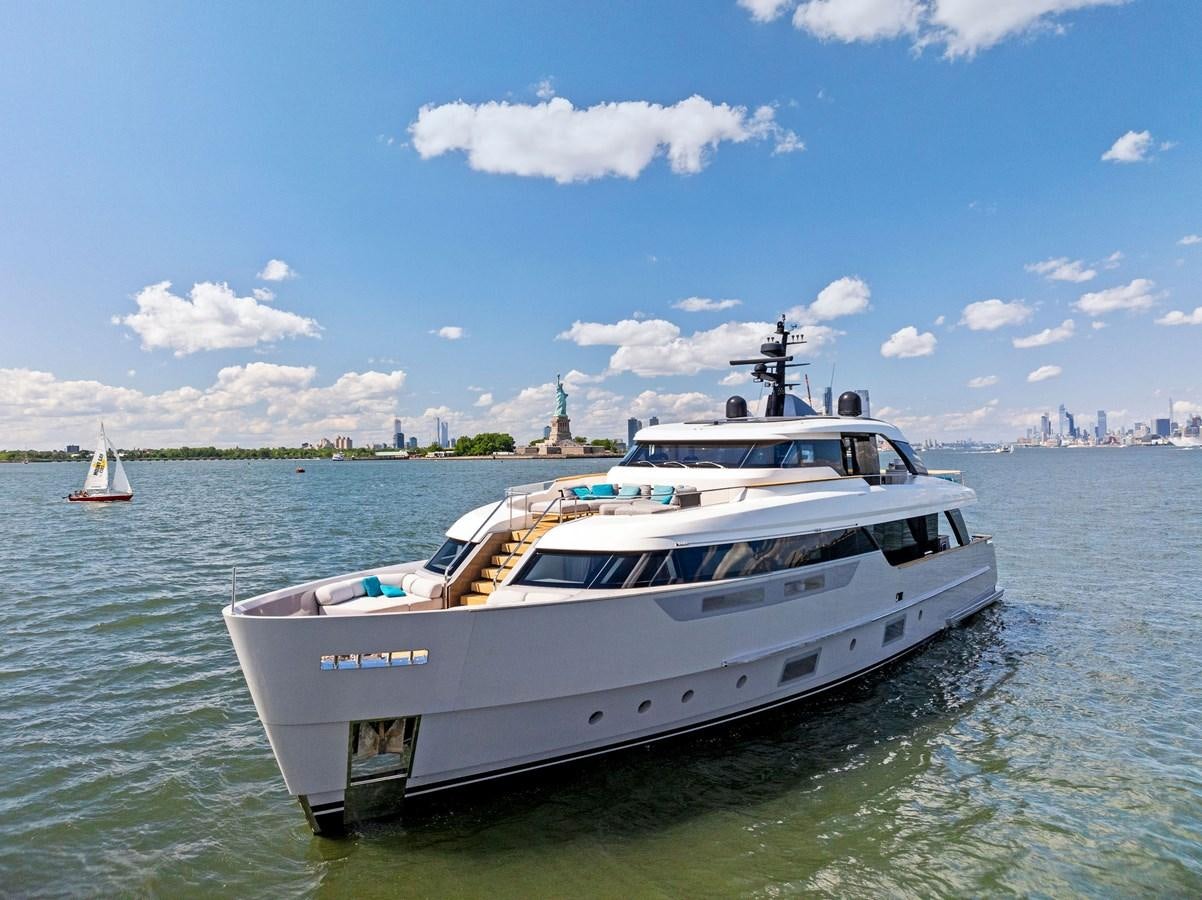 a boat on the water aboard DON'T TELL MOM Yacht for Sale