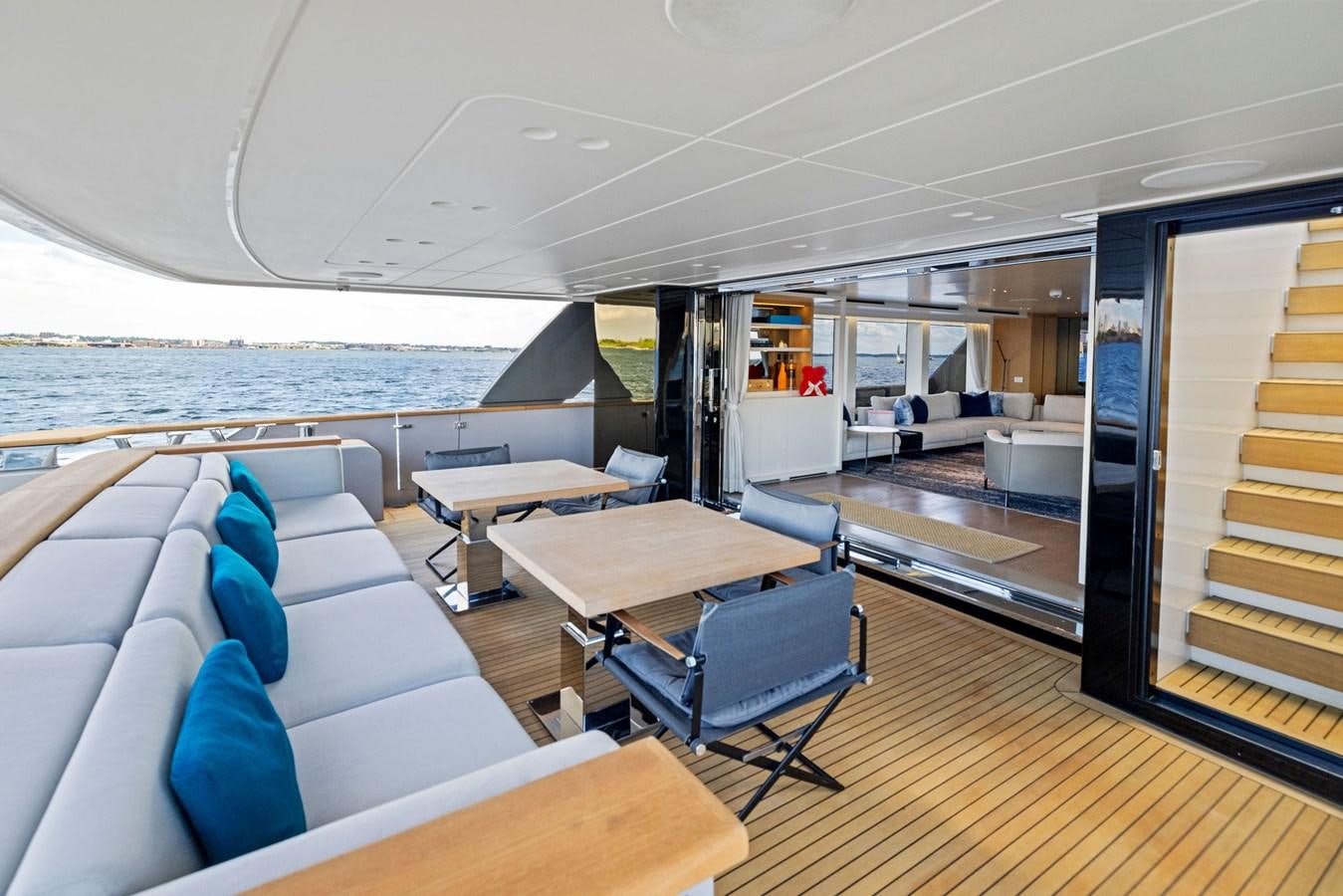 a boat on the water aboard DON'T TELL MOM Yacht for Sale