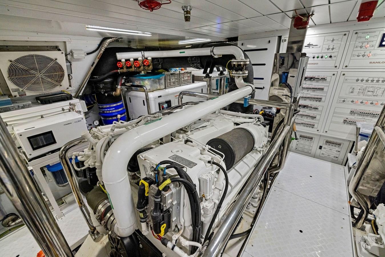 a large white machine in a room aboard DON'T TELL MOM Yacht for Sale