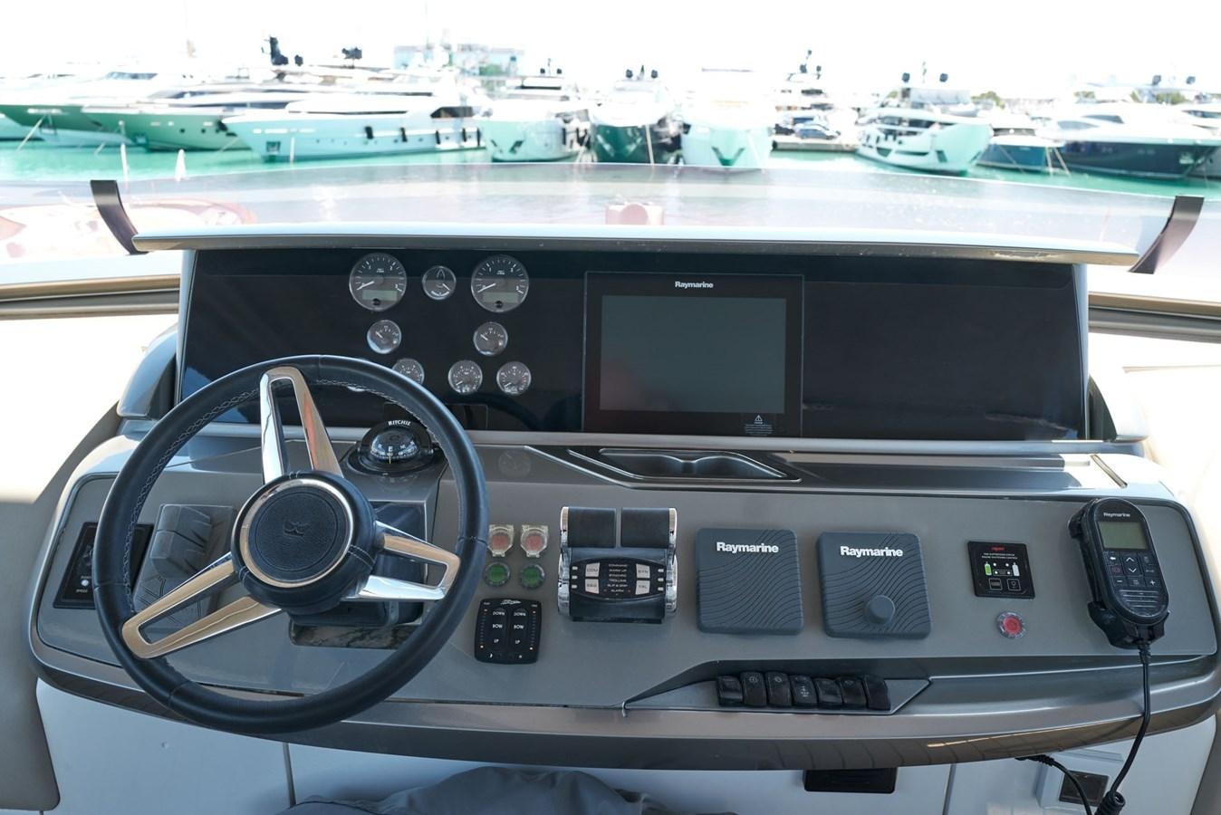 the inside of a cockpit aboard PRINCESS M Yacht for Sale