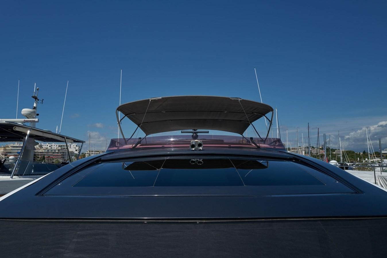 a car with a canopy aboard PRINCESS M Yacht for Sale