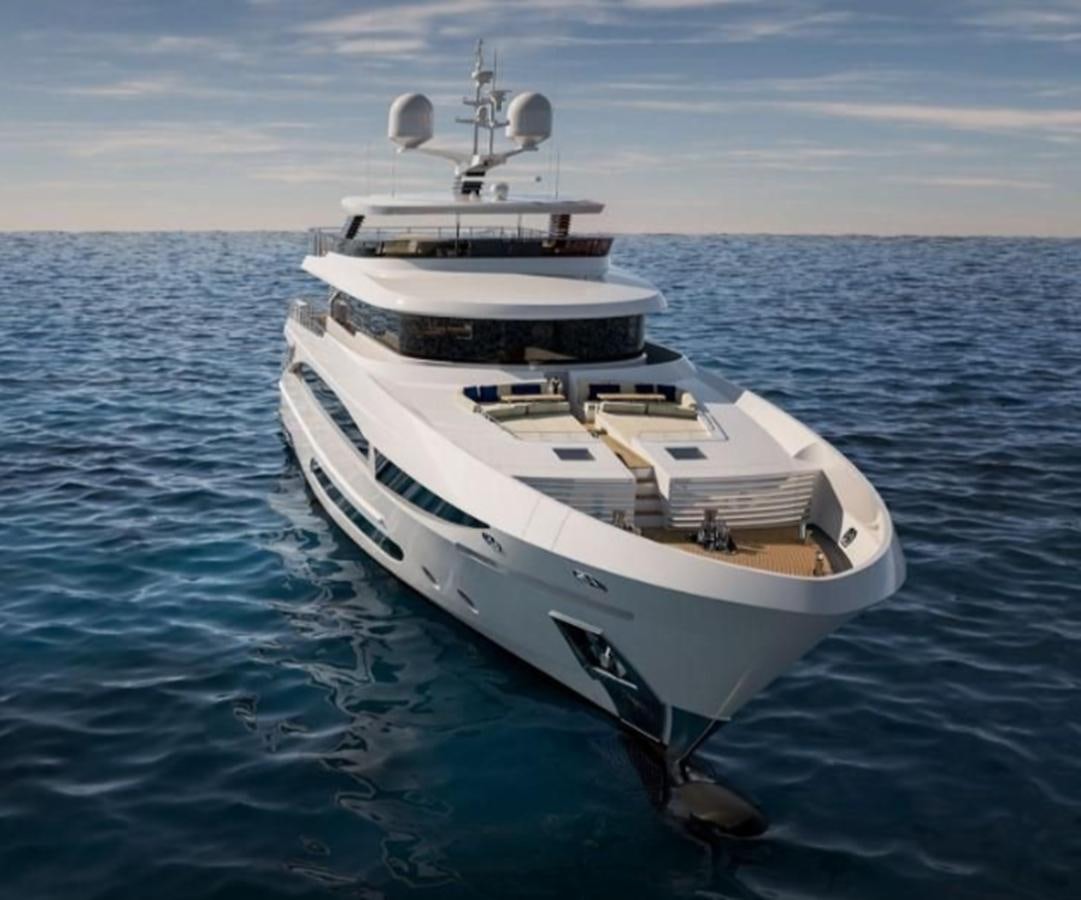 a white boat in the water aboard GIANETTI MIRAGE 401 Yacht for Sale