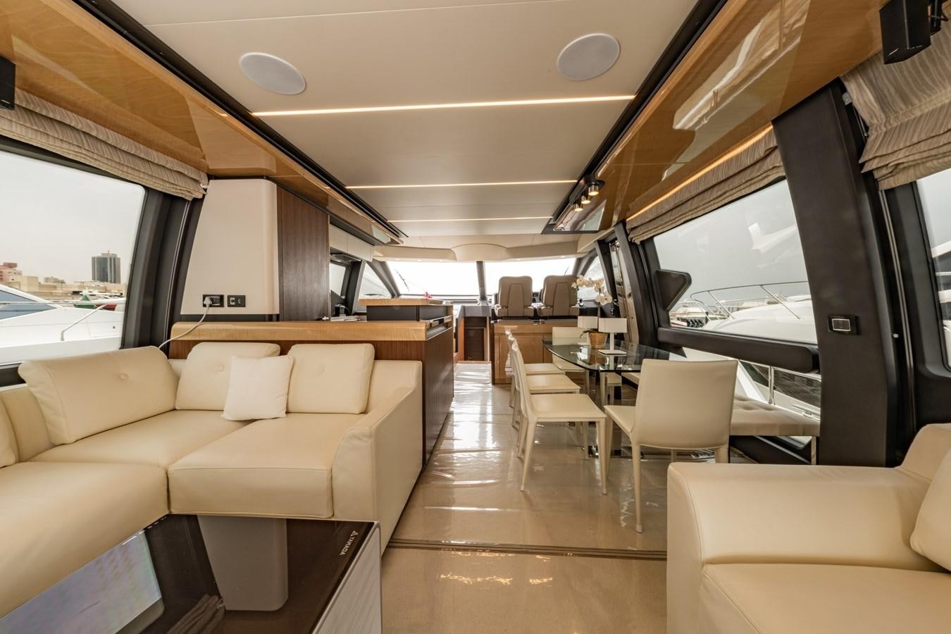 inside of a car aboard TK Yacht for Sale