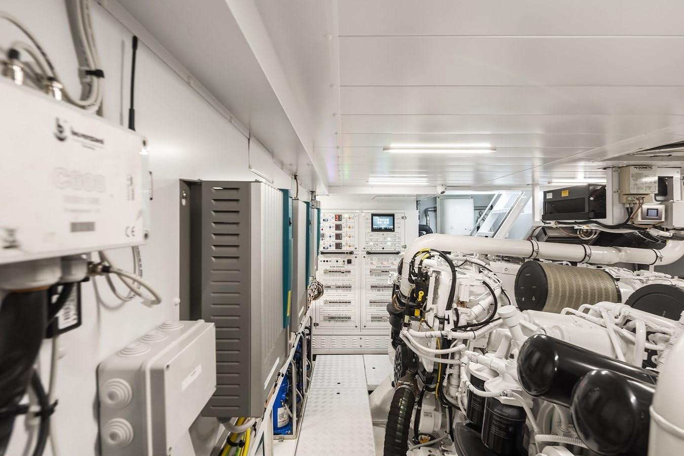 a room full of machinery aboard SANLORENZO SX88/81 Yacht for Sale