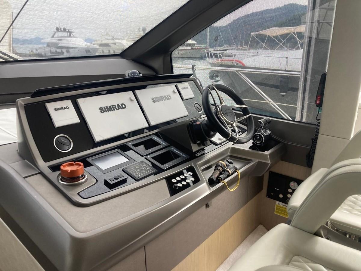 inside of a car aboard CENGIZ Yacht for Sale