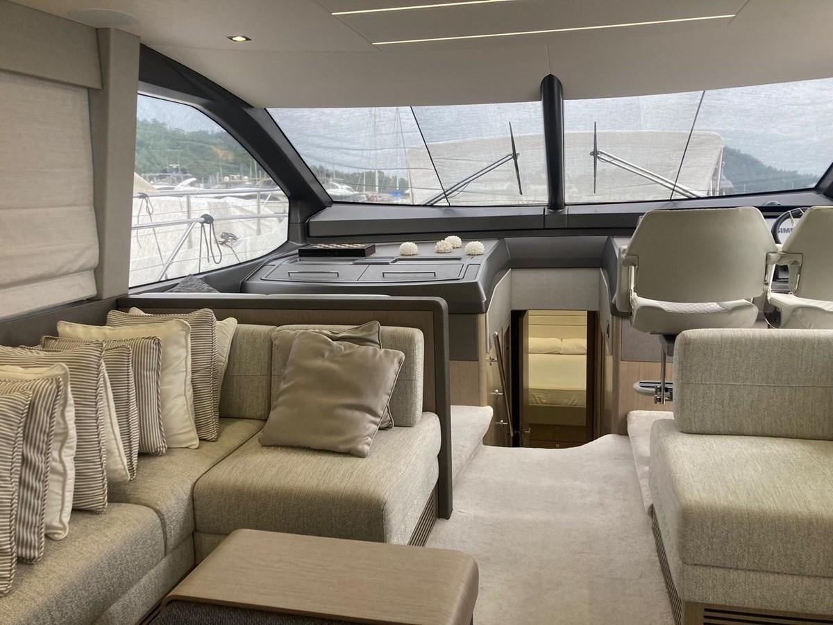 inside of a car aboard CENGIZ Yacht for Sale