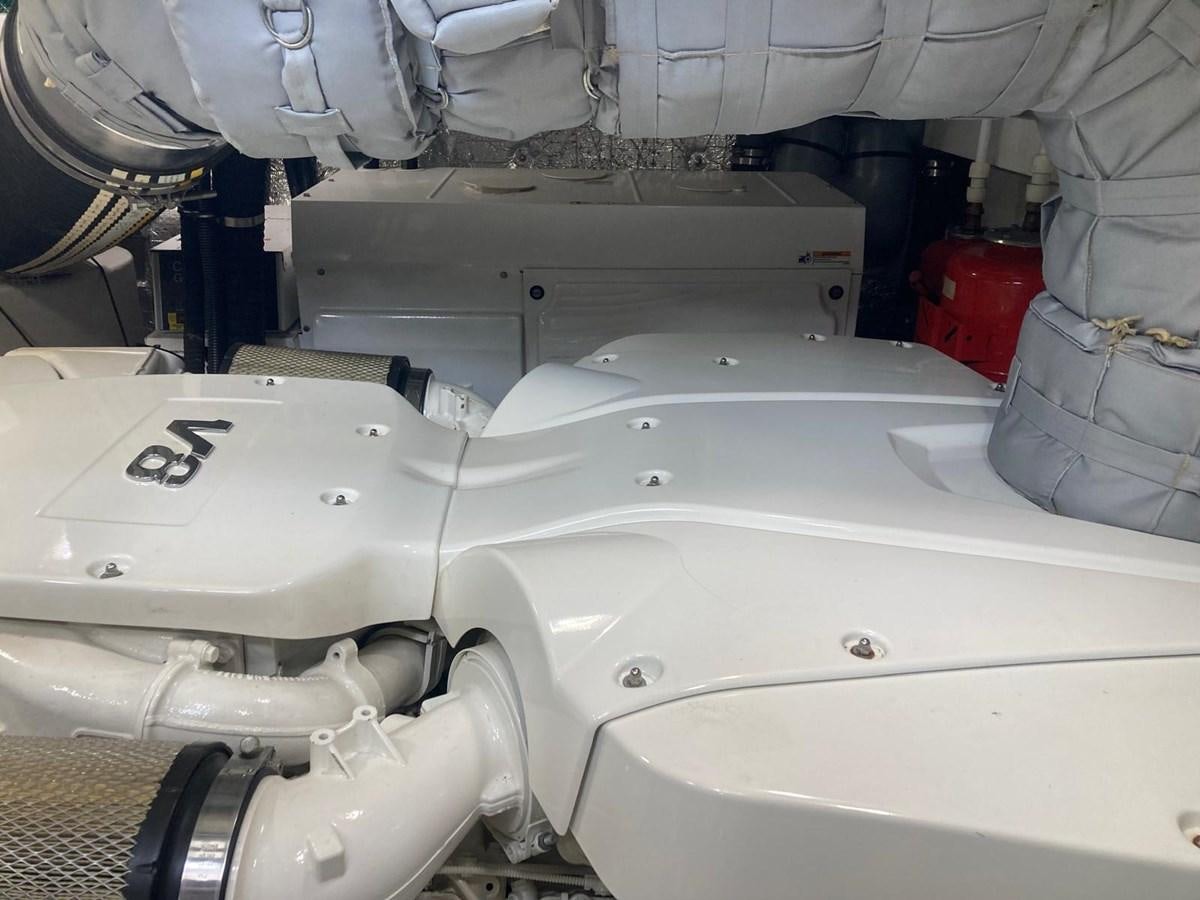 a close-up of a car engine aboard CENGIZ Yacht for Sale