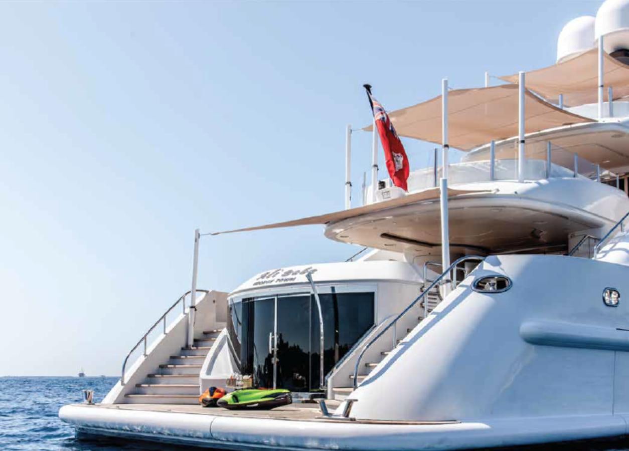a boat on the water aboard ALI BABA Yacht for Sale