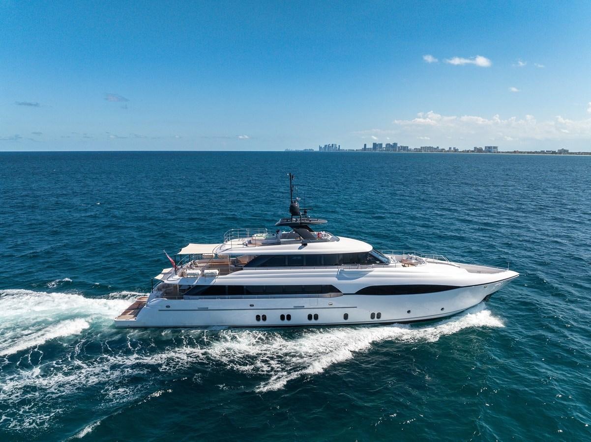 a white yacht in the water aboard MOONEN ROYAL DENSHIP 120 Yacht for Sale
