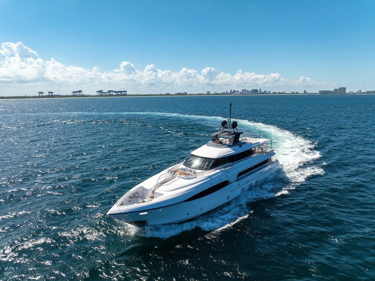 a boat on the water aboard MOONEN ROYAL DENSHIP 120 Yacht for Sale