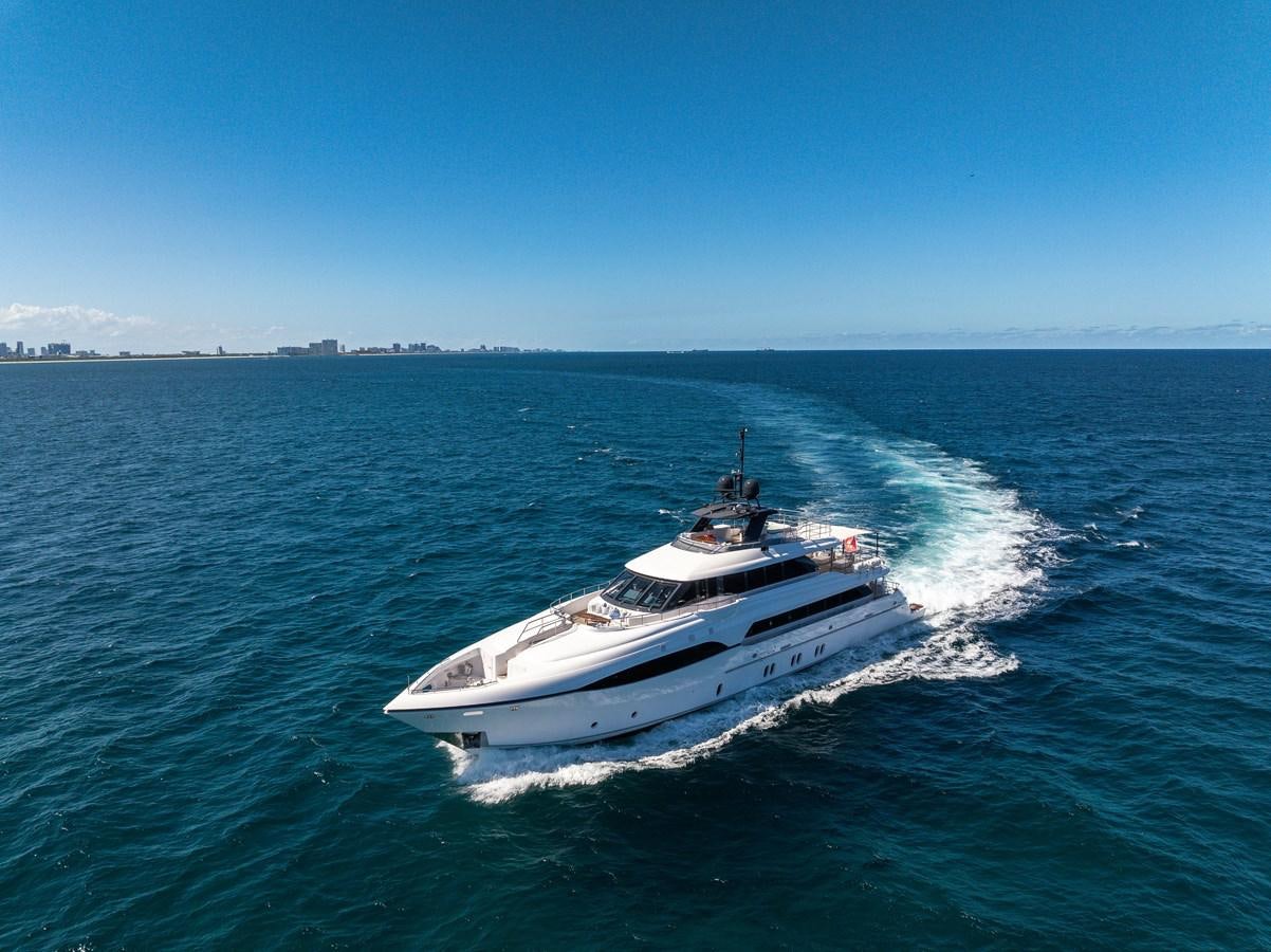 a boat on the water aboard MOONEN ROYAL DENSHIP 120 Yacht for Sale