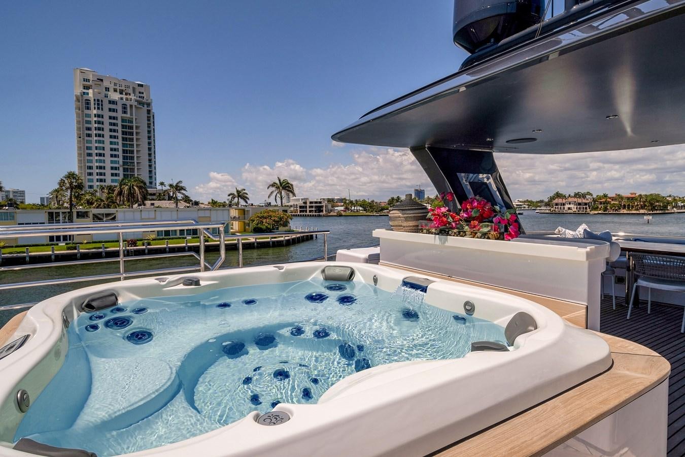 a large outdoor pool aboard MOONEN ROYAL DENSHIP 120 Yacht for Sale