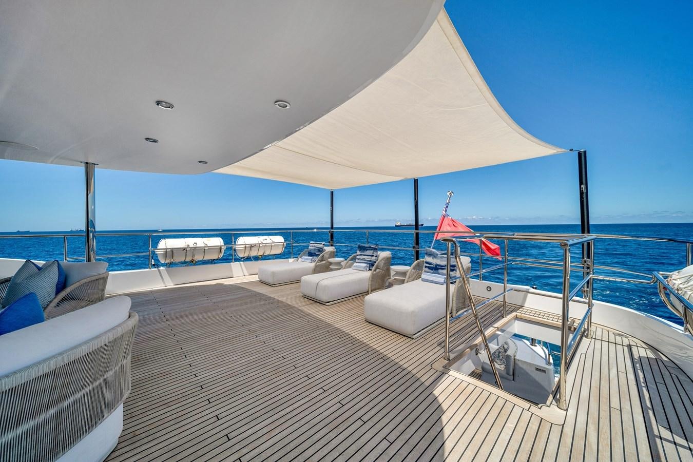 a boat on the water aboard MOONEN ROYAL DENSHIP 120 Yacht for Sale