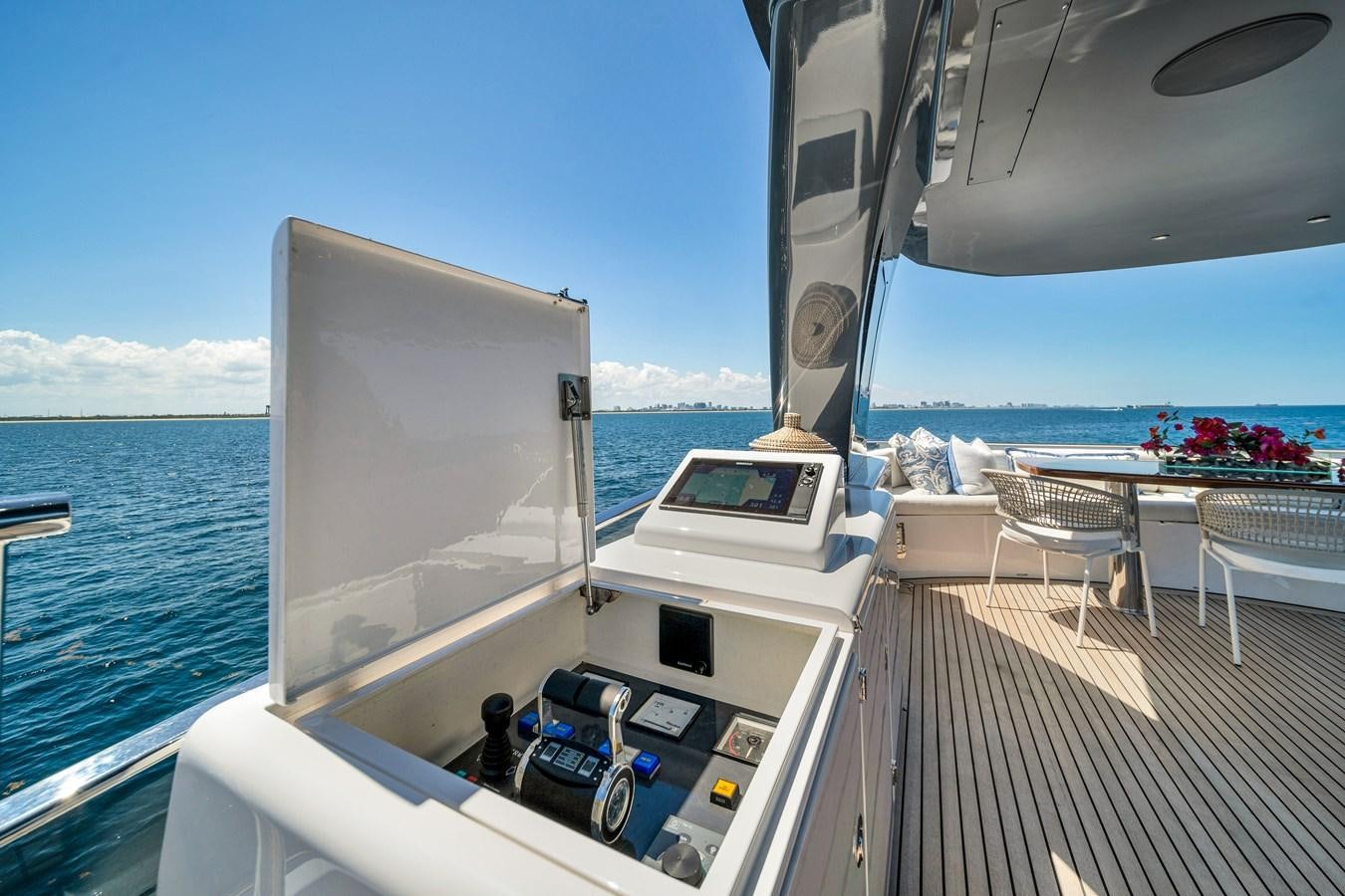 a boat on the water aboard MOONEN ROYAL DENSHIP 120 Yacht for Sale
