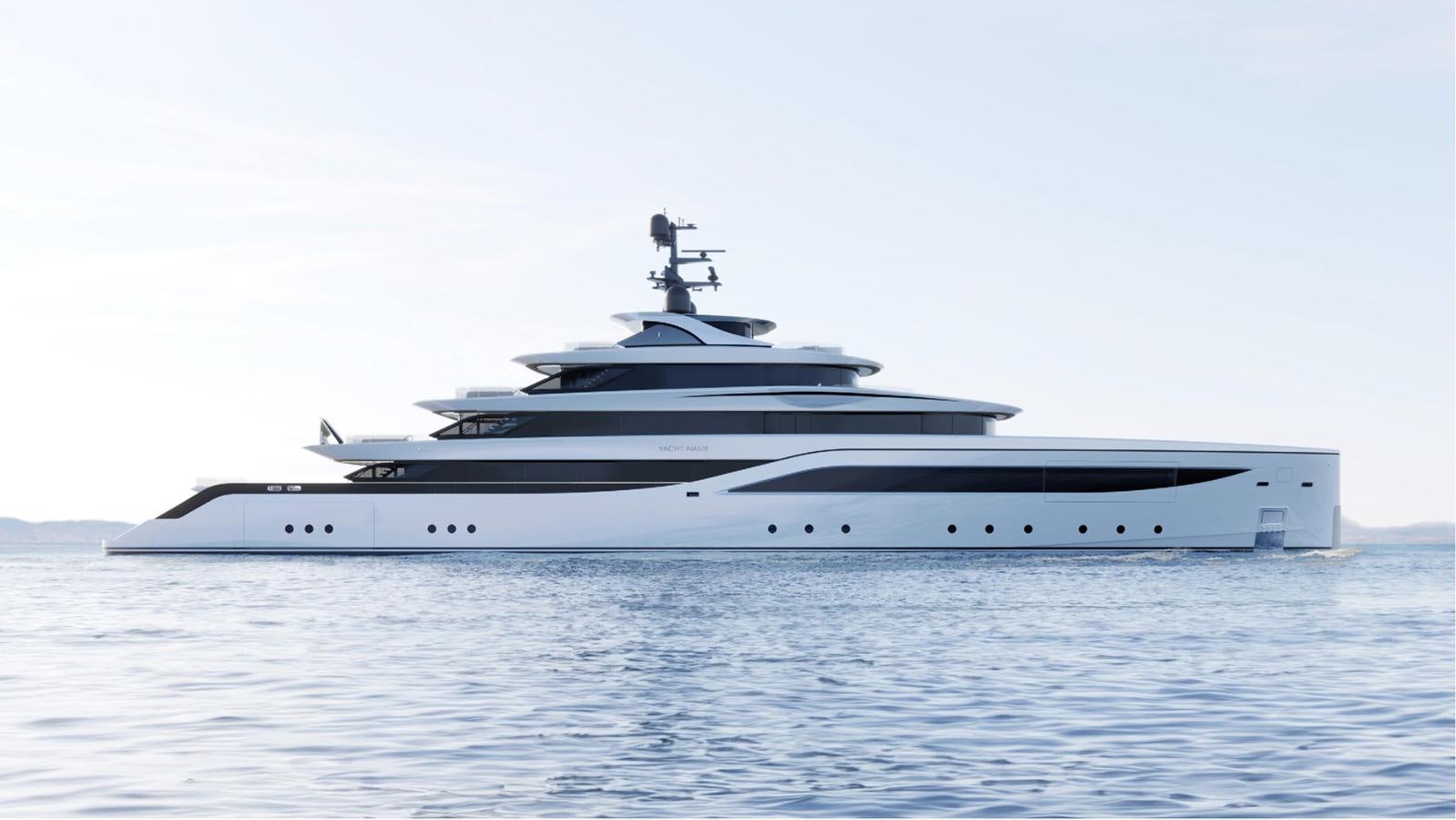 a large ship in the water aboard ESSENCE 77 Yacht for Sale