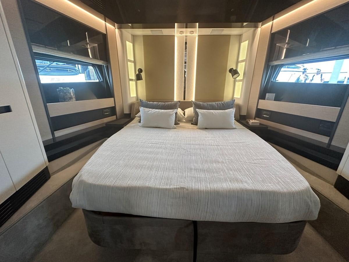 a bed in a room aboard SUNSET 8 Yacht for Sale