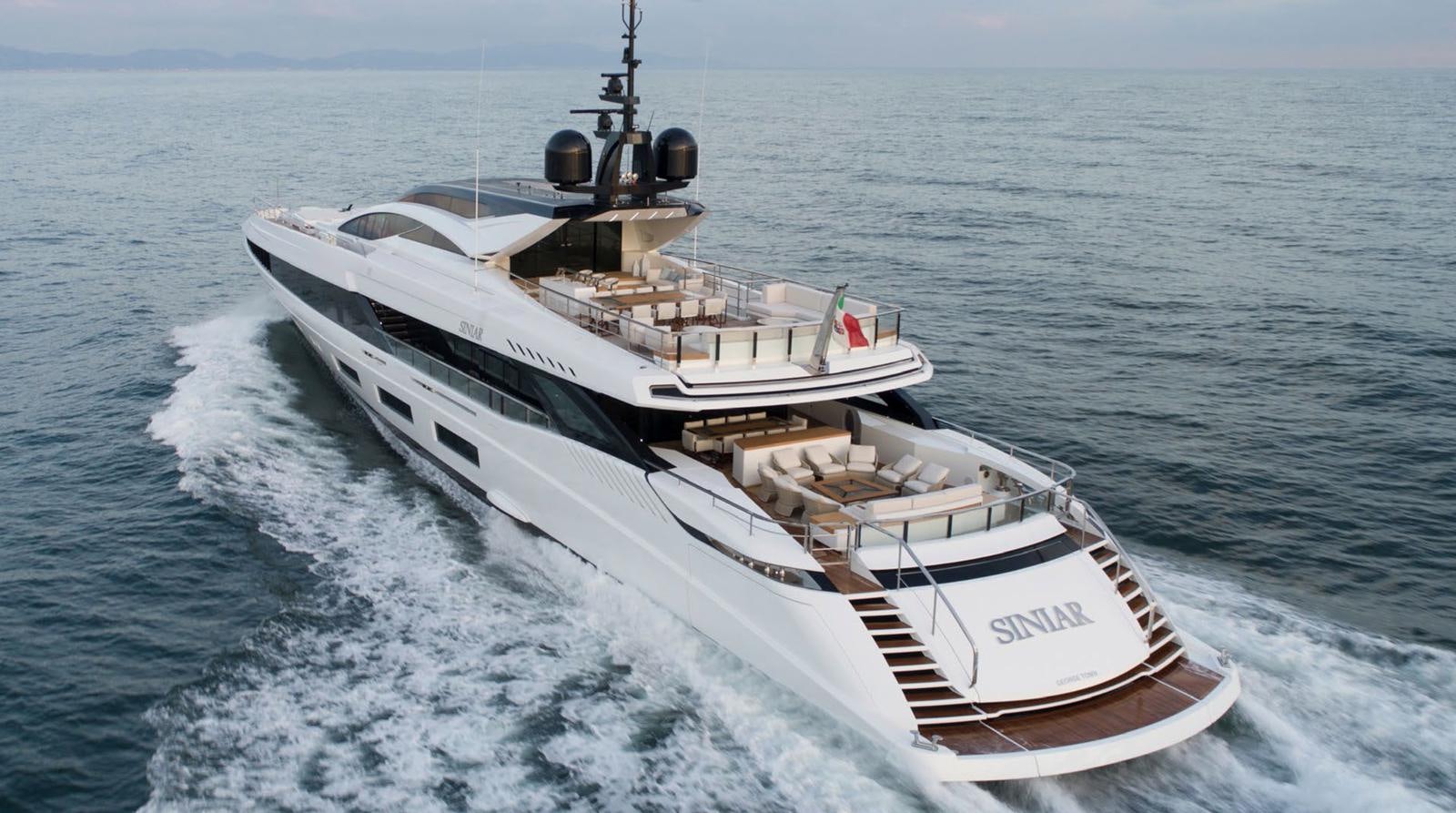 a boat on the water aboard GOLDENEYE Yacht for Sale