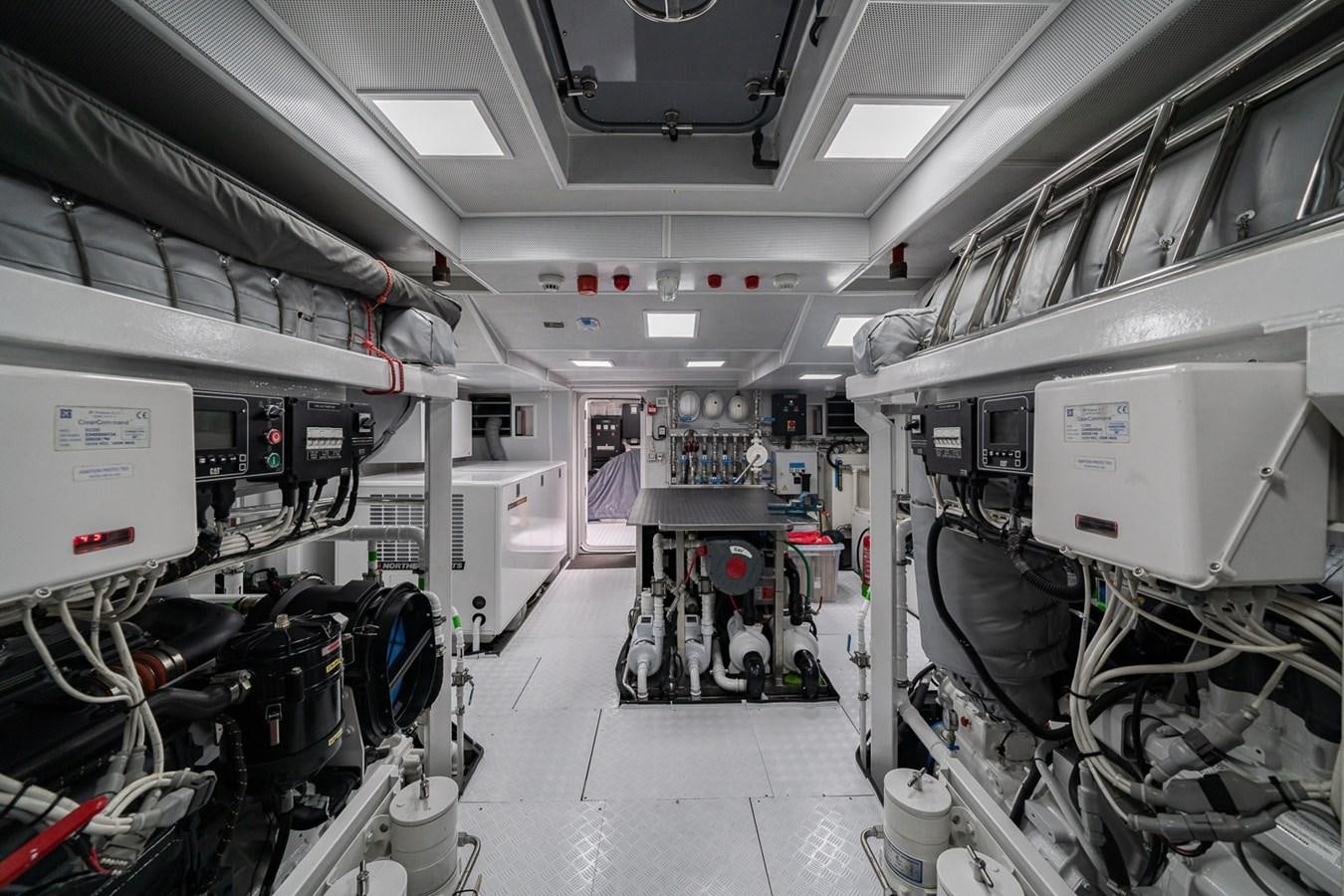 a room with machines and equipment aboard ESOSH Yacht for Sale