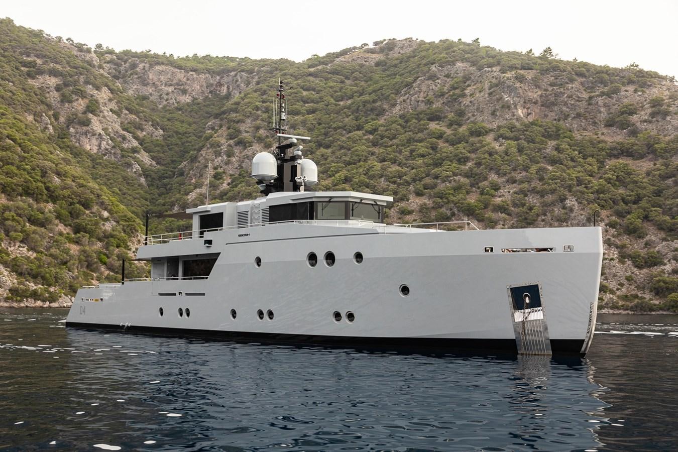 a large white boat in the water aboard ESOSH Yacht for Sale
