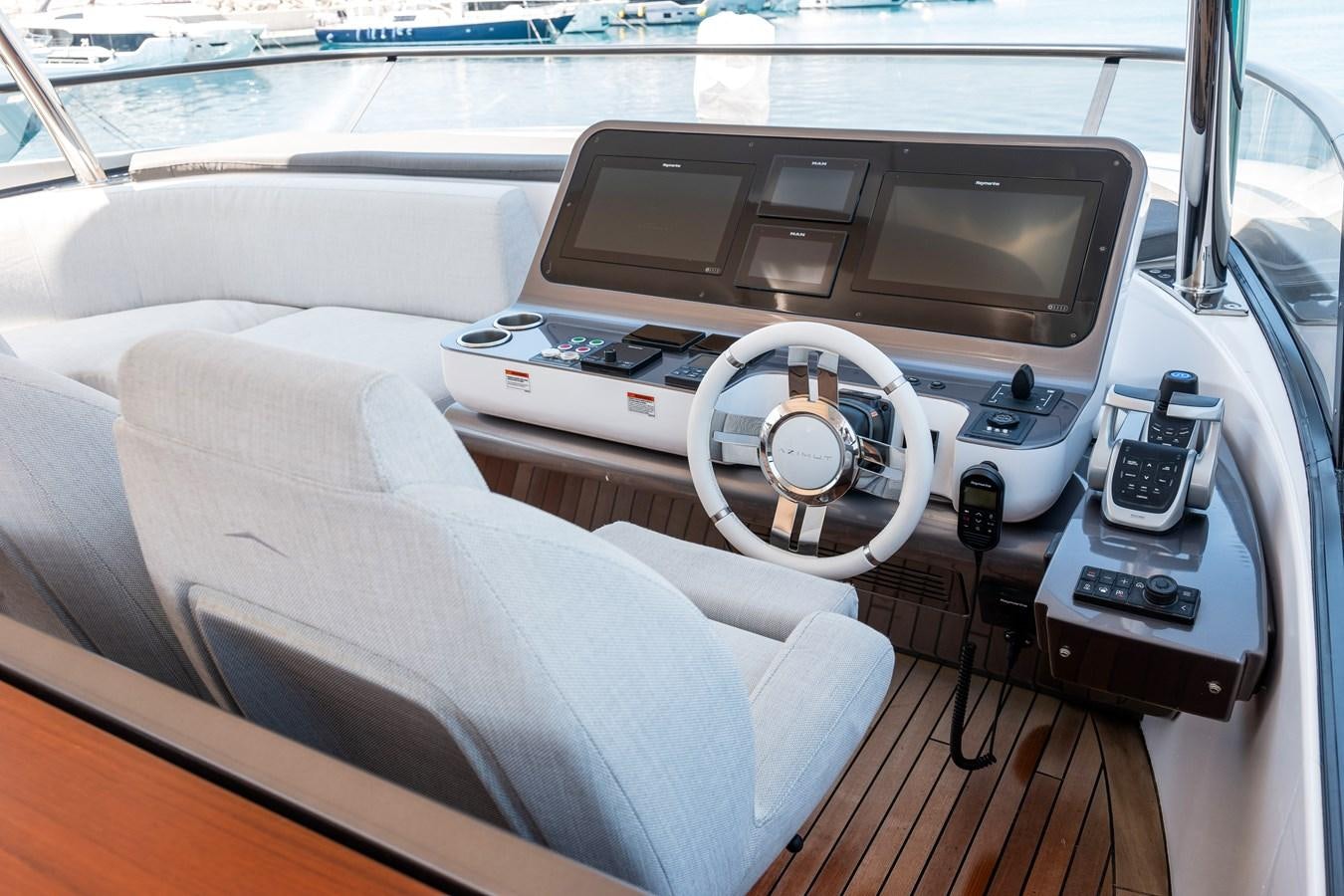 the inside of a car aboard BREEZE Yacht for Sale