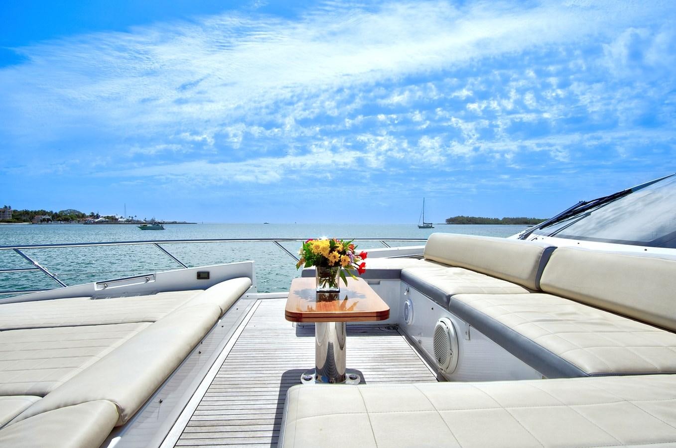 a table on a boat aboard GRATITUDE Yacht for Sale